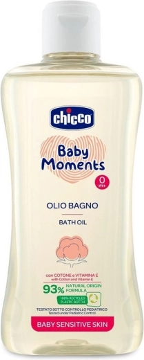 Chicco huile de bain au coton et vitamine E pour peau sensible 200 ml