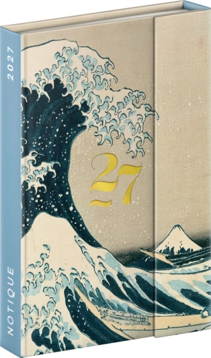 Agenda hebdomadaire magnétique Notique Katsushika Hokusai 2027 11 × 16 cm