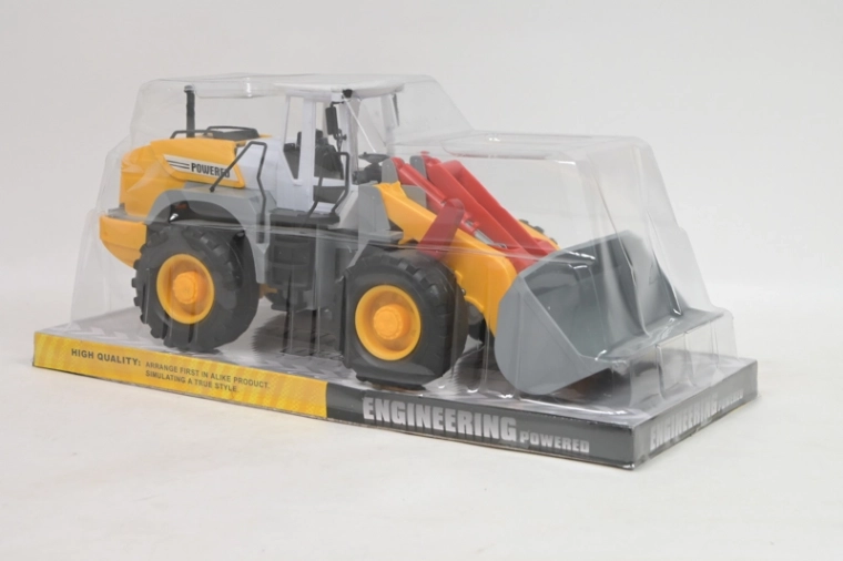 Engin de chantier avec godet avant
