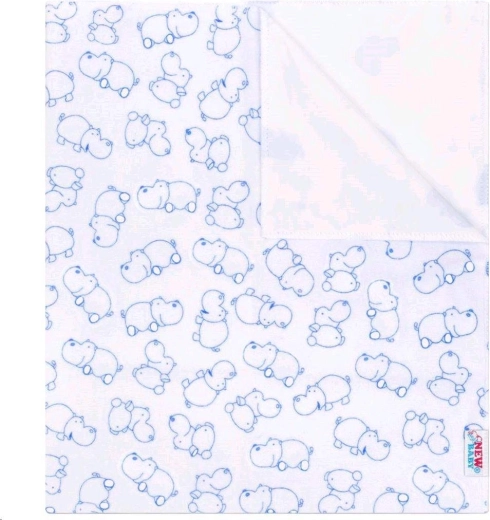Alèse en flanelle imperméable NEW BABY hippopotame