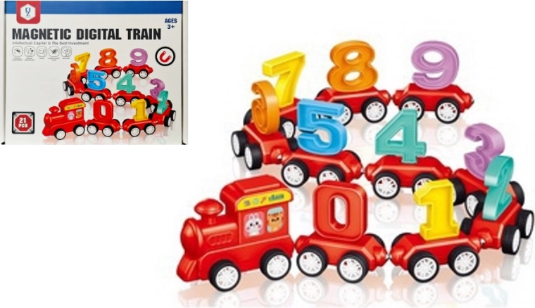 Petit train magnétique avec chiffres