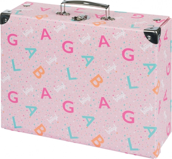 Mallette scolaire pliable BAAGL Logo rose avec ferrures