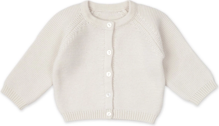 Cardigan en maille en laine mérinos Lodger crème, taille 68
