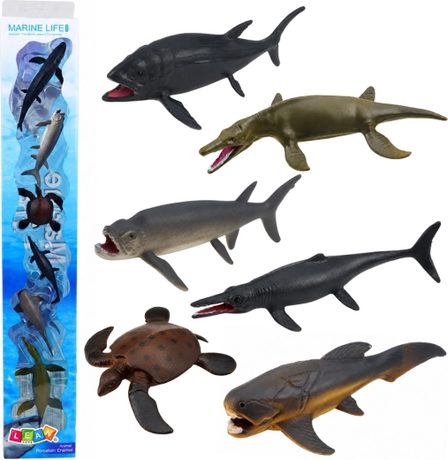 Ensemble de Mini-Figurines de Créatures Maritimes Préhistoriques 6 pcs