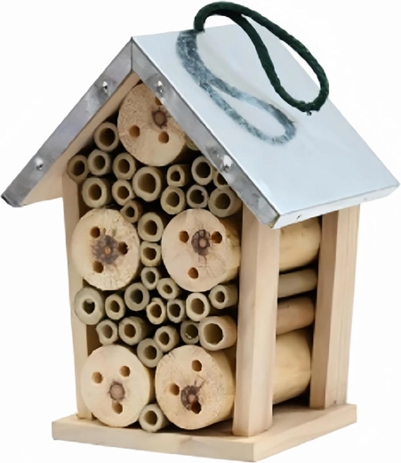 Hôtel à insectes en bois 20 × 15,5 × 12 cm