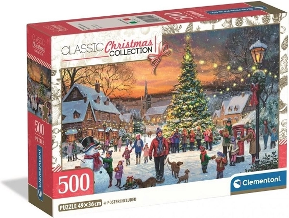 Puzzle de Noël Clementoni Christmas Magic Moments 500 pièces