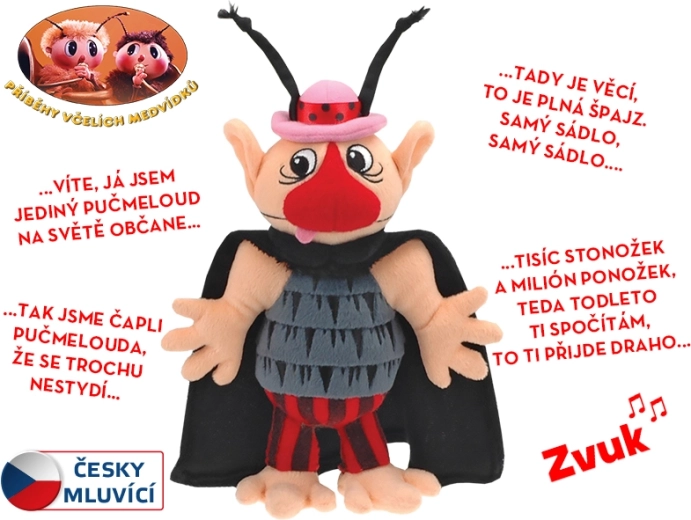 Histoires des oursons abeilles – peluche Pučmeloud 37 cm, parlant tchèque