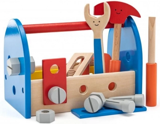 Ensemble en bois avec outils