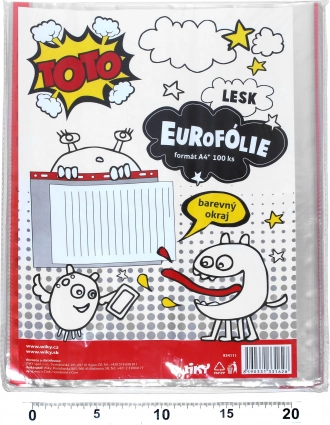 Pochette de classement transparente A4 avec onglet coloré