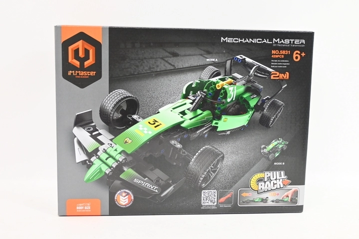 IM.Master f1 verte 2 en 1 voiture de construction à rétrofriction (pull back) - 1 pièce