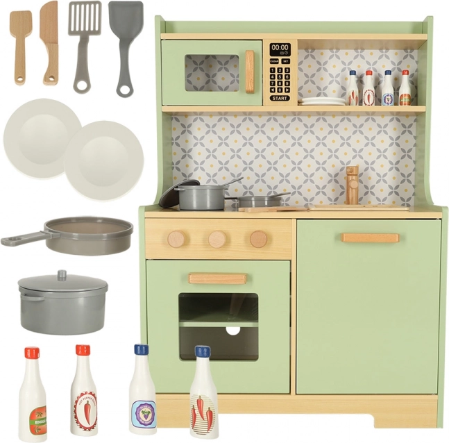 Cuisine en bois pour enfants menthe