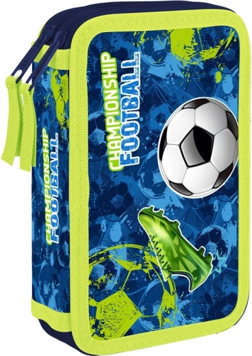 Trousse scolaire à deux étages football – vide