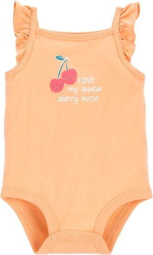Body bébé Carter’s à bretelles Orange Cherry pour petite fille