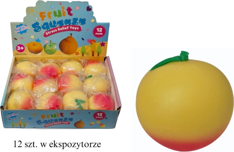 Gniotek owoc – jouet antistress à presser avec motif fruit