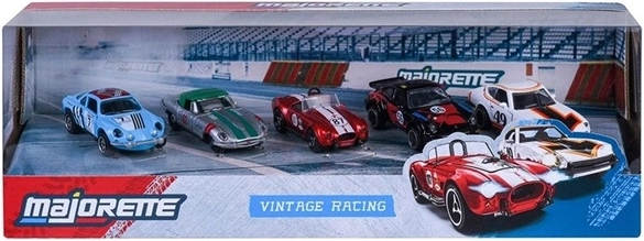 Majorette Vintage Racing – set de 5 voitures de course