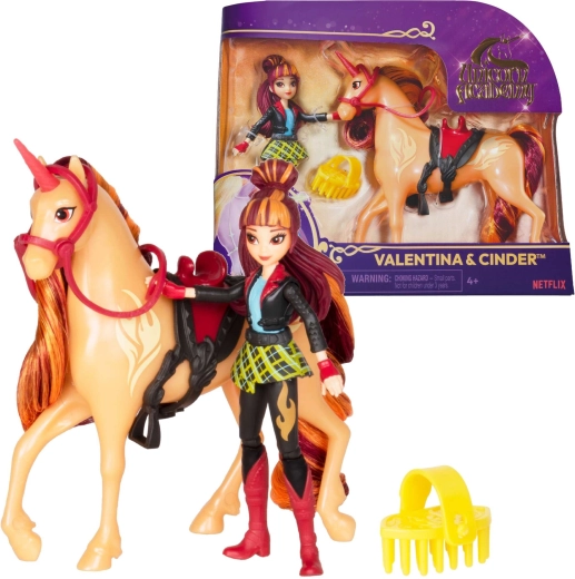 Unicorn Academy Valentina et Cinder – figurine de fille et licorne avec accessoires
