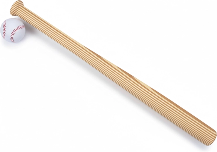 Batte de baseball avec balle 59,5 cm - 1 pièce