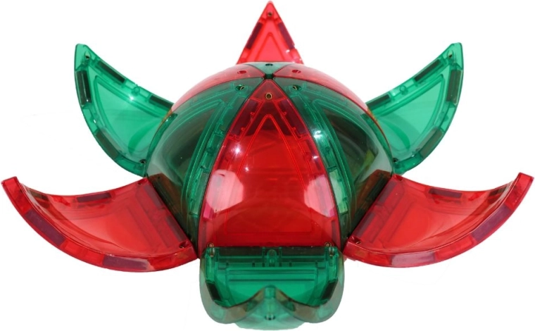Cleverclixx jeu de construction magnétique Curved Dome Pack Intense (47 pièces)