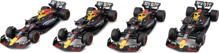 Bburago Formula Racing F1 – coffret de 4 modèles Oracle Red Bull Racing 1:43 Verstappen et Pérez