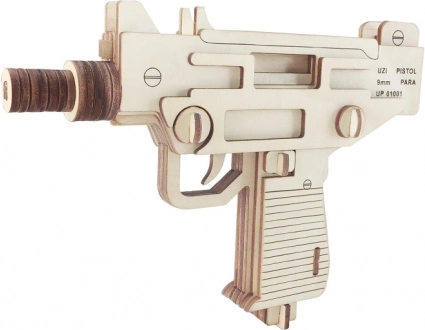 Puzzle 3D en Bois Pistolet UZI