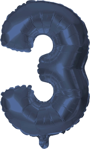 Ballon en aluminium chiffre 3, 30 cm, bleu TORO