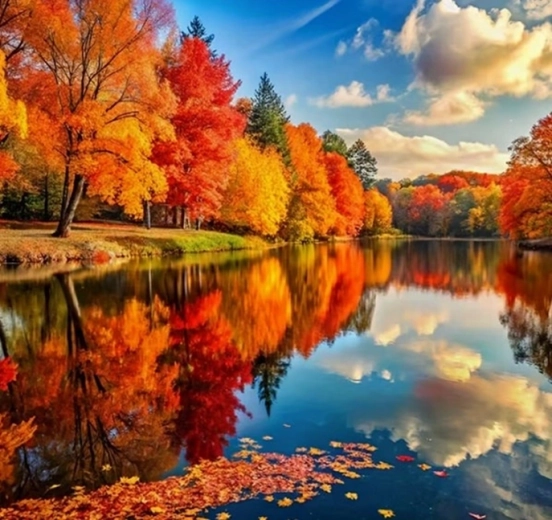 Norimpex peinture diamant Automne au bord du lac 30 × 40 cm