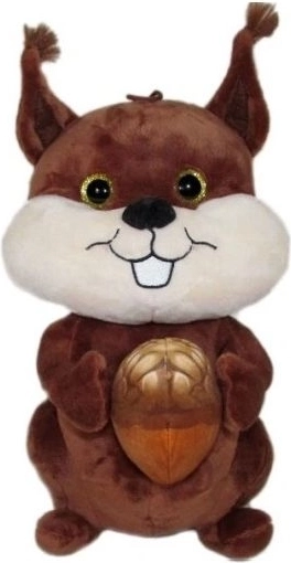Écureuil en peluche 40 cm avec noisette