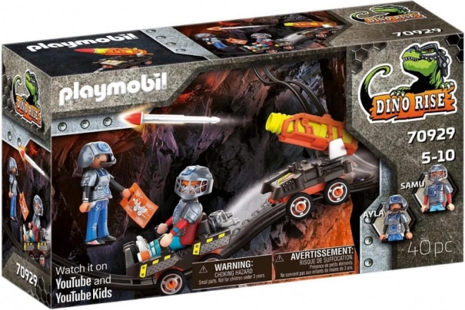 Playmobil Dino Rise Dino Mine chariot avec roquettes
