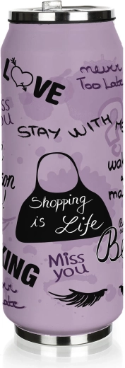 Bouteille isotherme canette 430 ml Be Cool Teenager Girls violet