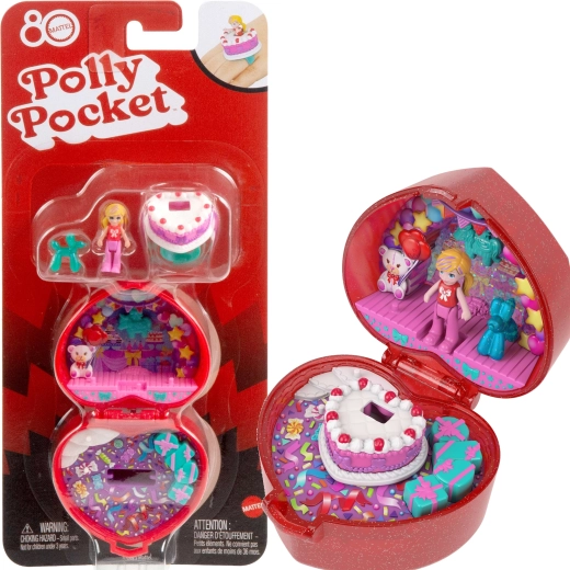 Compact cœur anniversaire Polly Pocket pour le 80e anniversaire de Mattel
