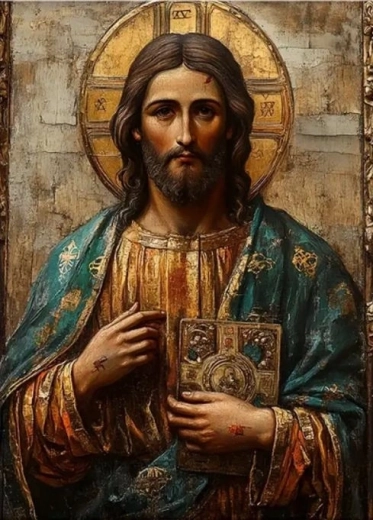 Norimpex Peinture par numéros représentant l’icône de Jésus dans l’Église orthodoxe 40 × 50 cm