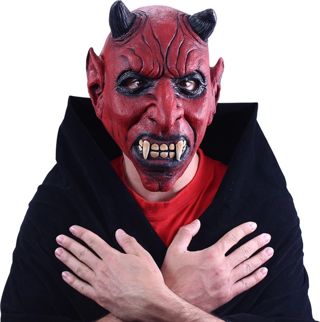 Terrifiante masque en latex diabolique