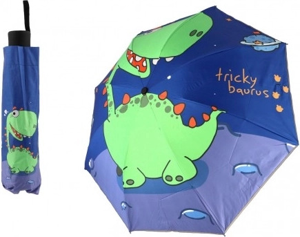 Parapluie enfant Dinosaure bleu pliable