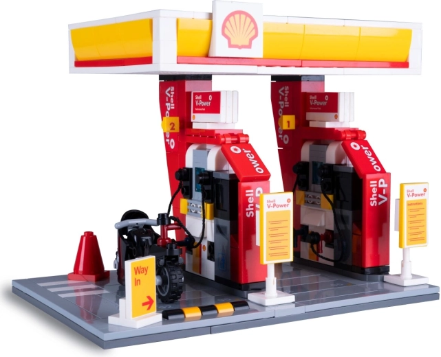 Kit de construction CaDA station-service Shell à l'échelle 1:30