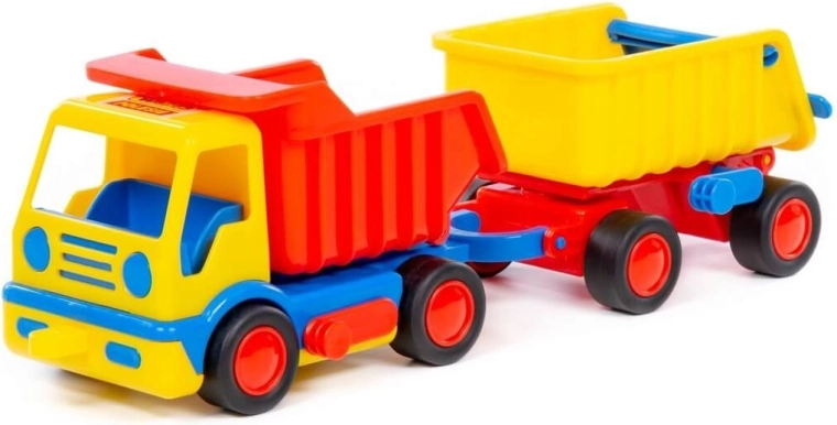 Camion enfant Basic – benne basculante avec remorque