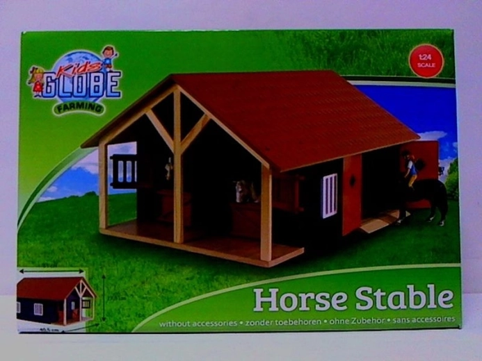 Kids Globe Farming écurie en bois pour chevaux 1:24