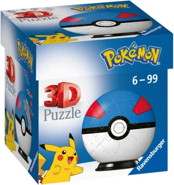 Ravensburger puzzle 3D Pokémon Great Ball – 54 pièces