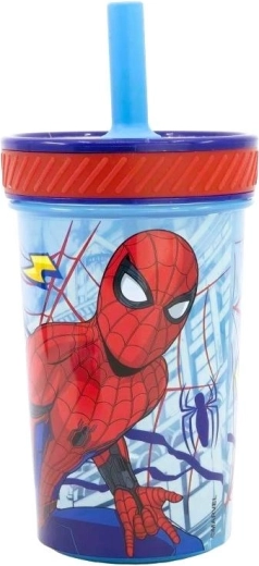 Gobelet enfant sécurisé avec paille Spider-Man - 1 pièce