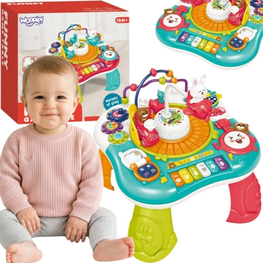 Table d’activités éducative interactive Woopie Baby 2-en-1 avec piano et sons