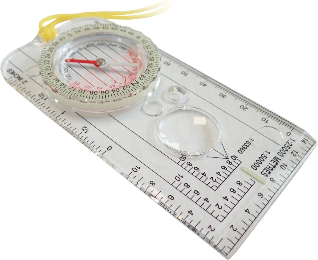 Boussole Kubisport avec échelle et plaquette transparente