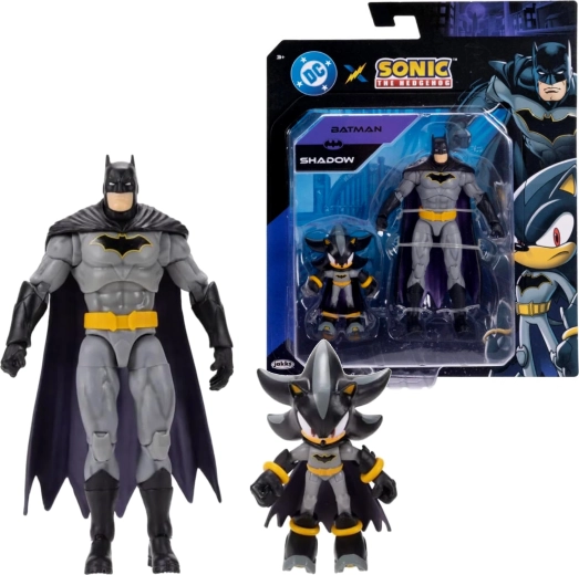 Jakks Pacific – coffret de figurines Shadow en Batman et Batman (Sonic the Hedgehog x DC Comics)