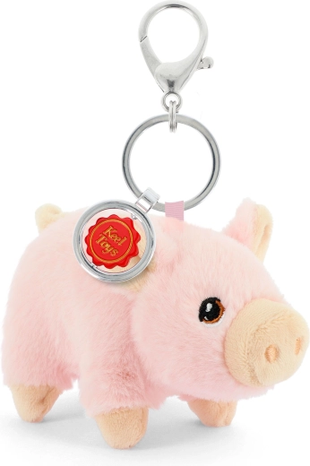 Porte-clés Keeleco cochon rose 12 cm