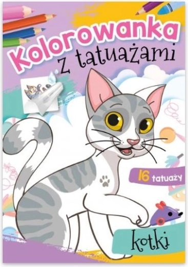 Tatouage chat – coloriages et set de tatouages lavables