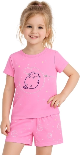 Pyjama pour femme rose en coton Pusheen
