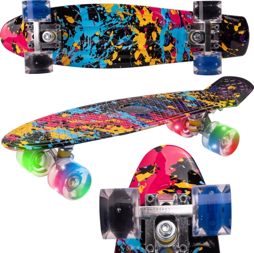 Fiszka skateboard avec roues lumineuses Paint 22"