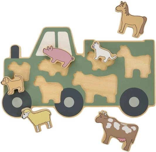 Puzzle d’encastrement en bois Jabadabado – ferme
