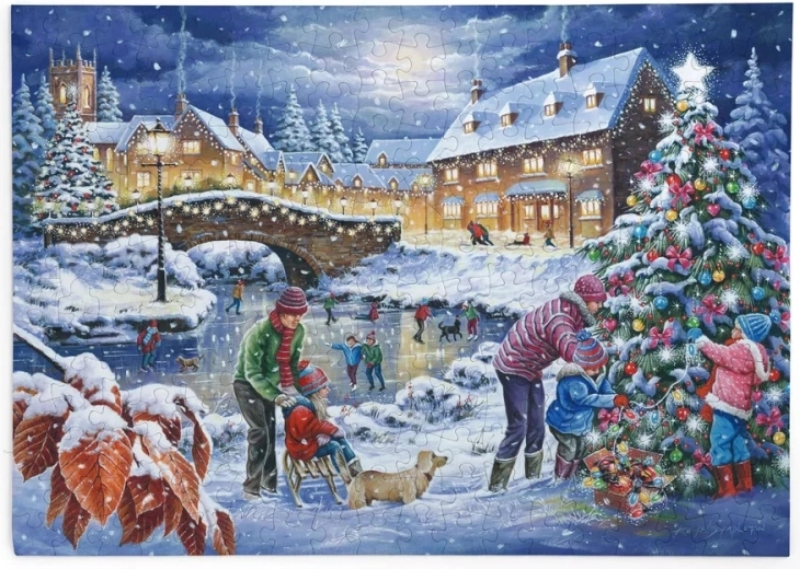 Puzzle House of Puzzles Éclat des lumières de Noël, 250 grandes pièces