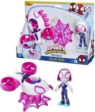 Marvel Spidey et ses incroyables amis figurine Ghost-Spider avec véhicule