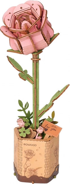 Puzzle 3D en bois rose ROBO TIME