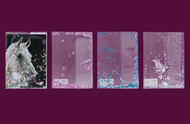 Couverture pour cahier A5 pailleté